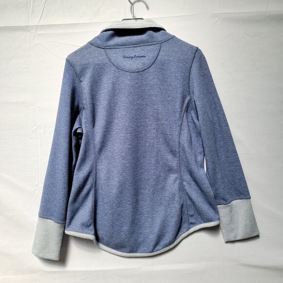 Tommy Bahama Slate Blue Sweatshirt Sun Fade Flipside 1/2 Zip Women's Size M - Picture 2 of 7